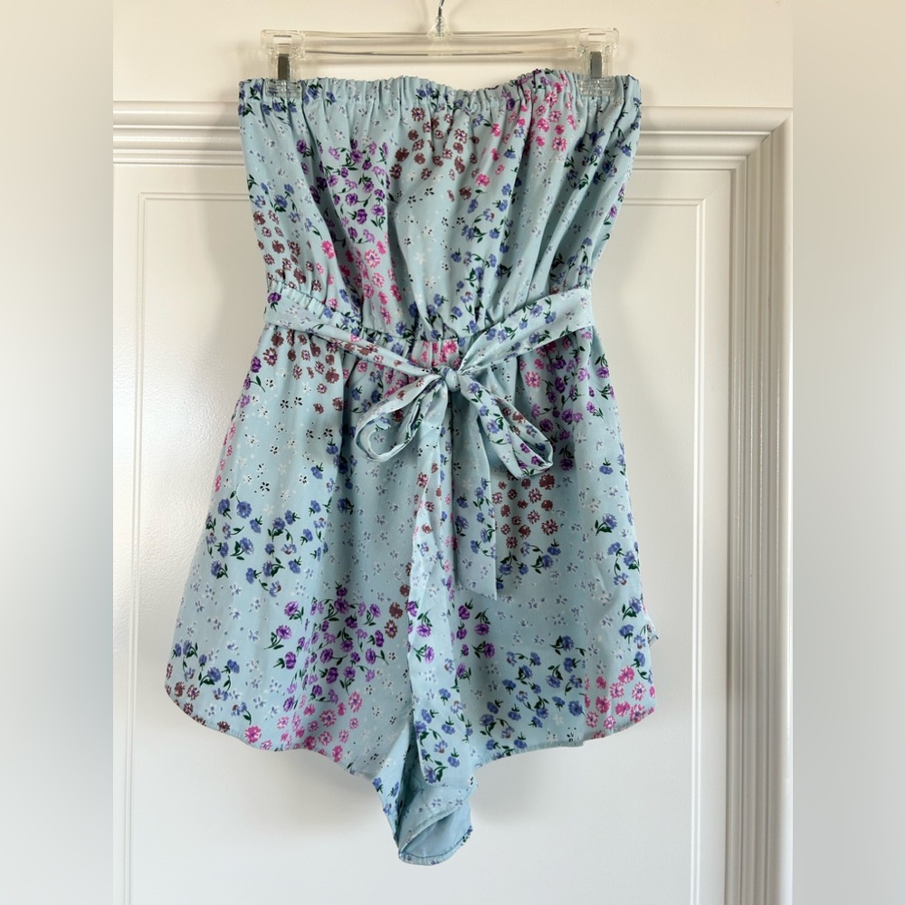 Showpo Strapless Floral Romper